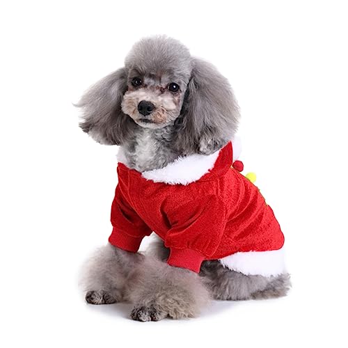 COLLBATH Party-hundetuch Kleine Hundekleidung Weihnachtsoutfit Für Hunde Kleine Hundepullover Hundekostüm Weihnachten Süße Hunde Hoodies Halloweenkostüm Haustier-Outfit Mädchen Rot Ältere von COLLBATH