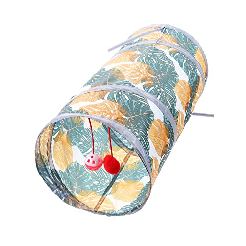 COLLBATH Haustier-Tunnel Katzenrohr Verstecken Katzentunnel Für Wohnungskatzen Katzenspielzeug Falten Faltbar Drinnen Klein Haushaltskatzentunnel Interaktiver Katzentunnel Polyester von COLLBATH