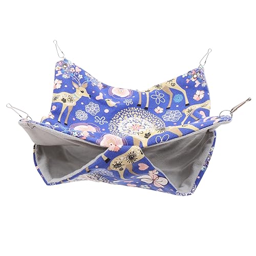 COLLBATH Cage Hanging Hammock Für Kleine Tiere Beheizte Schlafnest Für Chinchillas Hamster Und Kleine Haustiere Gemütliche Hängematte Mit Doppeltem Futter Für Zusätzliche Wärme Und von COLLBATH