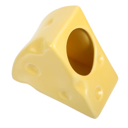 COLLBATH Keramik Hamster Haus Käse Form Hamster Versteck Kühlendes Haus Kleintier Versteck Nest Schlafplatz Abwaschbar von COLLBATH