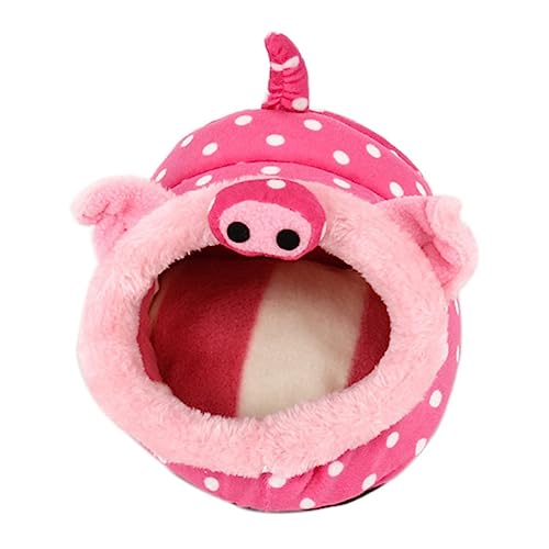 COLLBATH Haustierbett Hamster käfig Hamster cage Hamsternest Kaninchenzubehör Spielzeug Haustier warmes Hamsterhausbett Igel Hamsterkäfig warme Unterlage Kleine Tiere Rosa von COLLBATH