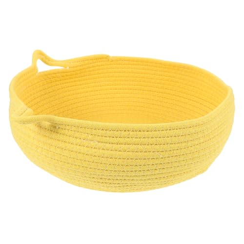 COLLBATH Katzenbett aus gewebtem Baumwollseil rundes Haustiernest Hundebett weiches waschbares Bett für den Innenbereich COLLBATH Katzenbett aus gewebtem Baumwollseil rundes Haustiernest Hundebett weiches waschbares Bett für den Innenbereich von COLLBATH