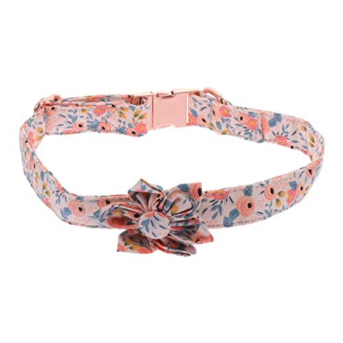 COLLBATH Haustierhalsband Für Katzen Und Hunde Verstellbar Mit Sechsblättrigem Blumenmuster Atmungsaktiv Und Bequem von COLLBATH