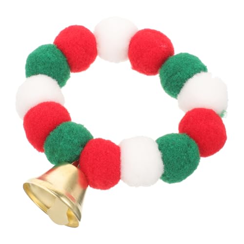 COLLBATH Weihnachtshundehalsband Elastisch Mit Glöckchen Hübsches Haustierkätzchenhalsband Für Welpenhalsband Süßes Zubehör von COLLBATH