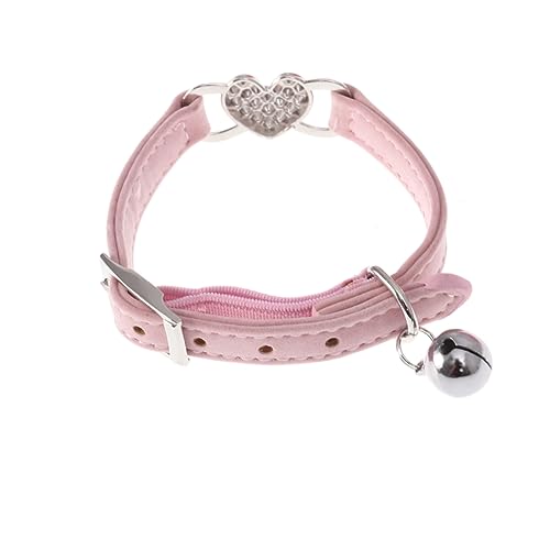 COLLBATH Verstellbares Halsband Für Hund Mit Strass Und Pfirsichherz-Design Personalisiert Robustes Material Komfortabel von COLLBATH