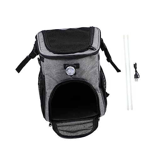 COLLBATH Haustiertasche pet Backpack Haustierträger Fahrradkorb für Haustiere Radfahren Fahrradtasche praktischer Fahrradträger für Haustiere fahrradträger für Hunde Polyester Grey von COLLBATH