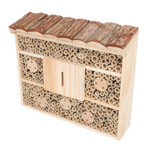 COLLBATH Hölzernes Insektenhaus Für Garten Dauerhaftes Insektenhotel Bienen Schmetterlingen Und Anderen Nützlichen Insekten Dekoratives Insektenhaus Für Garten von COLLBATH