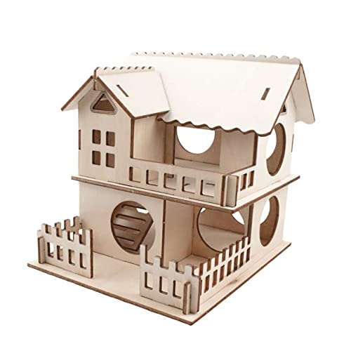 COLLBATH Hamsterhaus aus Holz Doppelschicht Villa für Zwerghamster Haustierhütte mit Treppe Geruchsneutral und Langlebig Kreatives Design für Kleintiere COLLBATH Hamsterhaus aus Holz Doppelschicht Villa für Zwerghamster Haustierhütte mit Treppe Geruchsneutral und Langlebig Kreatives Design für Kleintiere von COLLBATH