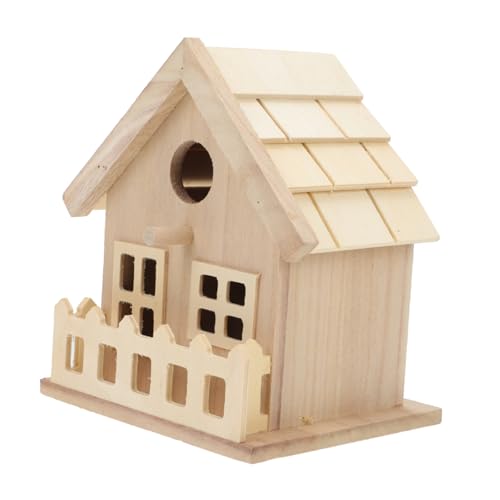 COLLBATH Holz Vogelhaus Für Garten Und Terrasse Dekorative Vogelhütte Kompakte Abnehmbar Und Tragbar Für von COLLBATH