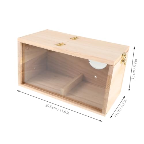 COLLBATH Holz-vogelnistkasten mit Transparentem Acrylfenster Stabile Brutbox für Wellensittiche Nistplatz für Zier Papageienvögel Wetterfestes Vogelhaus für Garten und Käfig Einfache COLLBATH Holz-vogelnistkasten mit Transparentem Acrylfenster Stabile Brutbox für Wellensittiche Nistplatz für Zier Papageienvögel Wetterfestes Vogelhaus für Garten und Käfig Einfache von COLLBATH