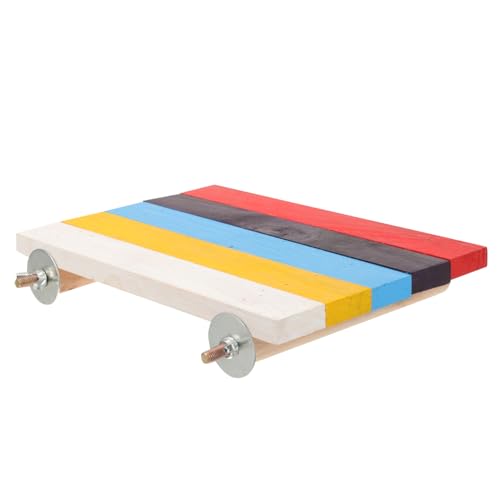 COLLBATH Holzspringbrett Vogelbarsch Hamsterspielzeug Plattform für kleine Haustiere Klettern Hamster Plattform Käfigbrett für Meerschweinchen hölzern Zufällige Farbe COLLBATH Holzspringbrett Vogelbarsch Hamsterspielzeug Plattform für kleine Haustiere Klettern Hamster Plattform Käfigbrett für Meerschweinchen hölzern Zufällige Farbe von COLLBATH
