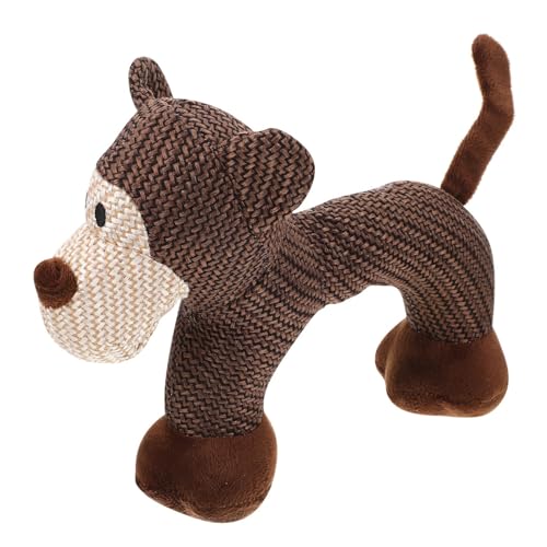 COLLBATH Hund Plüschtier interaktives knete Quietschende interaktive Hundespielzeuge Welpe Geschmeidiges Beißspielzeug für Haustiere Plüsch Hundebeißspielzeug Brown von COLLBATH
