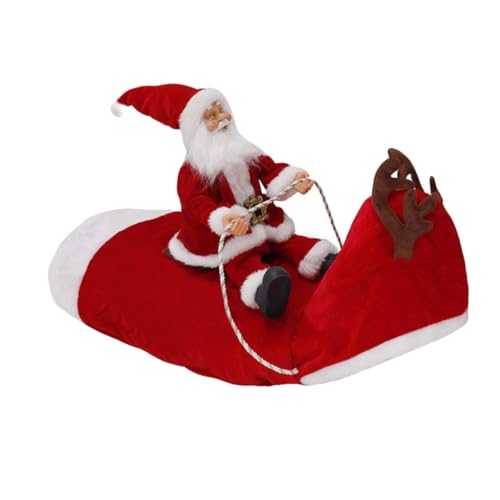 COLLBATH Welpen-Performance-kostüm Winter Warme Kleidung Weihnachtsmann-Kleid Weihnachtskleidung Für Haustiere Ankleidemantel Haustierkleid Hundekleidung Verwandlungs-Outfit Warm Halten Rot von COLLBATH