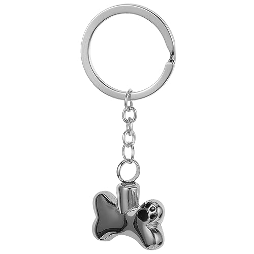 COLLBATH Hundeknochen Schlüsselanhänger Mini Asche Schlüsselanhänger Schlüsselanhänger Hängende Verzierung Haustier Asche Schlüsselanhänger Asche Andenken Haustier Urnenbehälter von COLLBATH