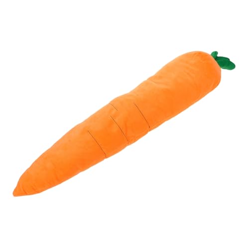 COLLBATH Hundespielzeug Karotte Squeaky Robustes Kauspielzeug für Aggressive Welpen und Kleine Hunde Interaktives Plüsch mit Quietschfunktion zur Zahnreinigung und Beschäftigung Orange von COLLBATH