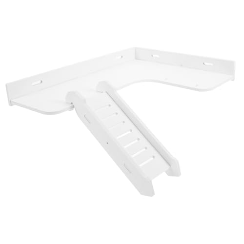 COLLBATH Käfigplattform drinnen Aufstieg Leiter Plattform Barsch Haustier Hamster Käfiglandschaftsdekore Igel Spielbrett meerschweinchen versteck Kletterplattform PVC Weiß von COLLBATH