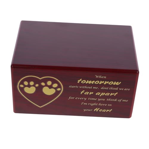 COLLBATH Haustier-Bestattungsbox Katzenurne für Asche Gedenkurne Haustier-Gedenkhalter aus Holz exquisites Design von COLLBATH