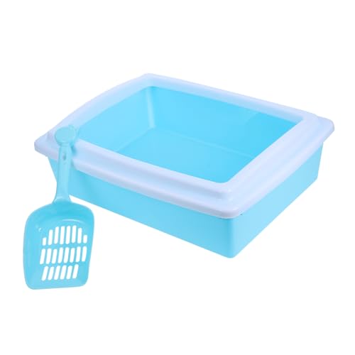 COLLBATH Kasten Katzentoilette Haustier Hund Schüssel Kätzchenmüll kann katzenklo zubehör Halbgeschlossenes Katzenklo Trainings-Toilettensitz Katzen -Toilettentrainingssystem Abs Sky-Blue COLLBATH Kasten Katzentoilette Haustier Hund Schüssel Kätzchenmüll kann katzenklo zubehör Halbgeschlossenes Katzenklo Trainings-Toilettensitz Katzen -Toilettentrainingssystem Abs Sky-Blue von COLLBATH