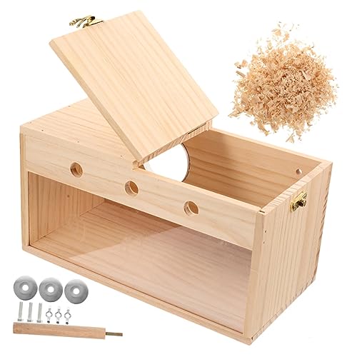 COLLBATH Nistkasten Für Kleinvögel Holz Vogelhaus Nisthilfe Für Garten Sittichnest Wetterfest von COLLBATH