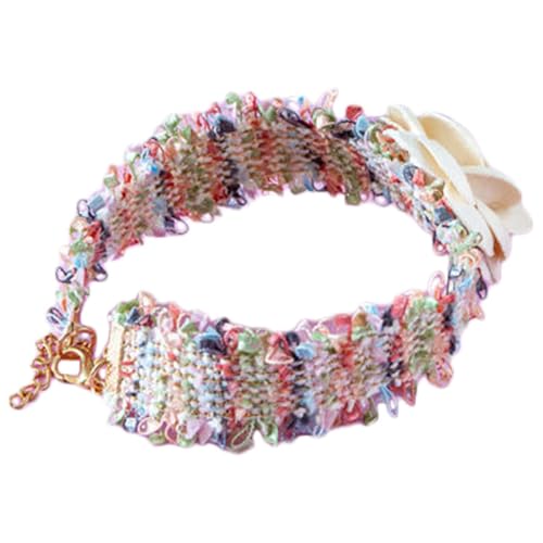 COLLBATH Katze Halskette Kragen Haustier Blumen hundehalsband groß Dekoration Cartoon-Welpen- kleines hundehalsband zartes Hundehalsband für Katzenzubehör Wolle von COLLBATH