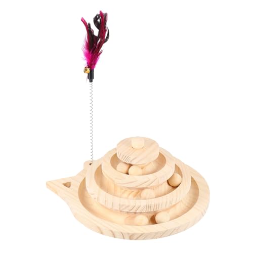 COLLBATH Spielzeug Katze Interaktive Drehscheibe Kätzchen Holzdrehscheibe mit Katzenkratzspielzeug COLLBATH Spielzeug Katze Interaktive Drehscheibe Kätzchen Holzdrehscheibe mit Katzenkratzspielzeug von COLLBATH