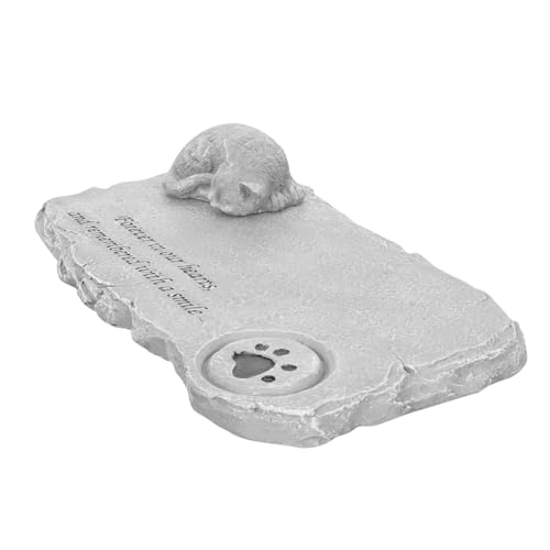 COLLBATH Katzen Gedenkstein Grabstein Für Haustiere Aus Harz Gedenktafel Für Draußen Haus Katzen-Hunde-Memorial Ornament von COLLBATH