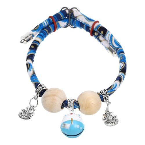 COLLBATH Katzenhalsband Kätzchenhalsband abbrechbar Katzenzubehör für Handgemachte Holzkette für -Hundehalsband wiederaufladbar Katzenhalsbänder Baumwolle Sky-Blue COLLBATH Katzenhalsband Kätzchenhalsband abbrechbar Katzenzubehör für Handgemachte Holzkette für -Hundehalsband wiederaufladbar Katzenhalsbänder Baumwolle Sky-Blue von COLLBATH
