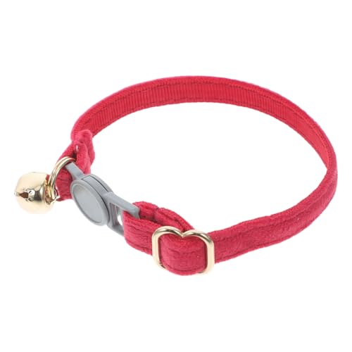 COLLBATH Robustes Katzenhalsband Aus Stoff Mit Abnehmbarem Verschluss Schnellverschluss Verstellbare Größe Id-Schild Gravierte Glocke Sicherheitshalsband Für Kätzchen von COLLBATH