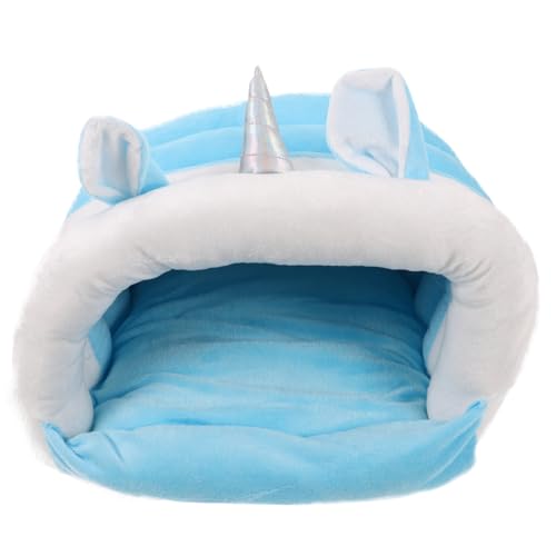 COLLBATH Katzennest Haus Mit Einhorn-Design Waschbares Katzenbett Für Gemütlichen Schlaf XL Für Haustiere Geeignet Für Zuhause Und Reisen Für Katzen Und Kleine Hunde von COLLBATH