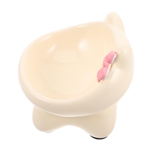 COLLBATH Erhöhter Katzennapf Mit Geneitem Design Für Katzen Und Kleine Hunde Aus Keramik Bequeme Fütterung Schützt Den Nacken von COLLBATH