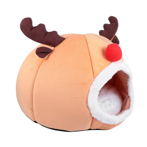 COLLBATH Bett Weihnachtsdekor Halbgeschlossenes Katzenbett Bequemes Warmes Nest von COLLBATH