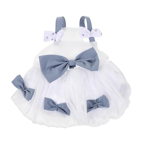 COLLBATH Katzenschleifenkleider: Mädchenrock für kleine Hunde mit Schleifendekor – Süße Sommerkleidung für Mädchen – Ärmelloses Kleid für kleine Welpen – Yorkie-Outfit von COLLBATH