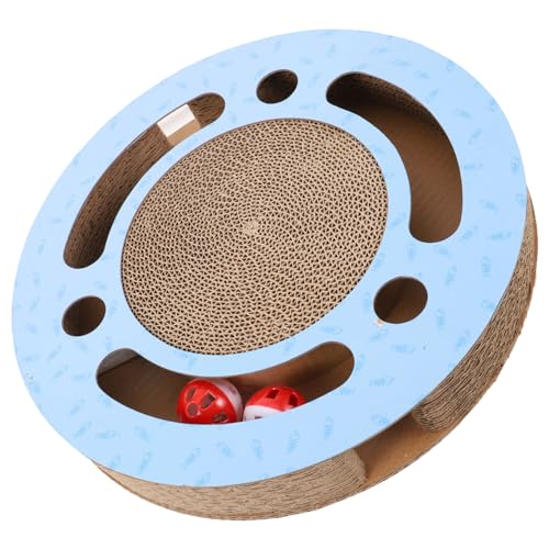 COLLBATH Katzenspielzeug Kratzbrett aus Karton Abriebfestes Kratzbrett für Katzen mit Ball Schützt Möbel und Boden Fördert Natürliche Kratzgewohnheiten und Hält die Krallen COLLBATH Katzenspielzeug Kratzbrett aus Karton Abriebfestes Kratzbrett für Katzen mit Ball Schützt Möbel und Boden Fördert Natürliche Kratzgewohnheiten und Hält die Krallen von COLLBATH
