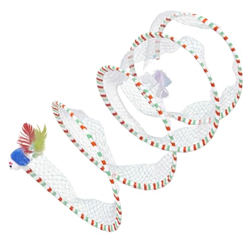 COLLBATH Self-Happy Katzentunnel-spielzeugset Interaktives Katzenspielzeug Für Den Innenbereich Mit Kratzmatte Zufällige Farbe von COLLBATH