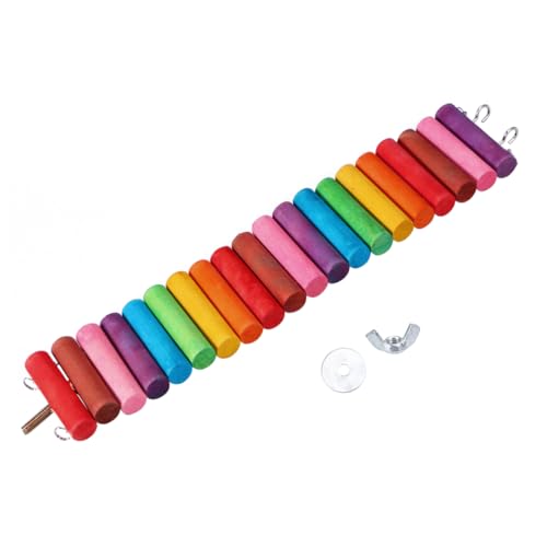 COLLBATH Bunte Holzwippe Brücke 6x30cm Hamster Spielzeug Futtersuche Spielzeug Für Haustiere Für Rennmaus Eichhörnchen von COLLBATH