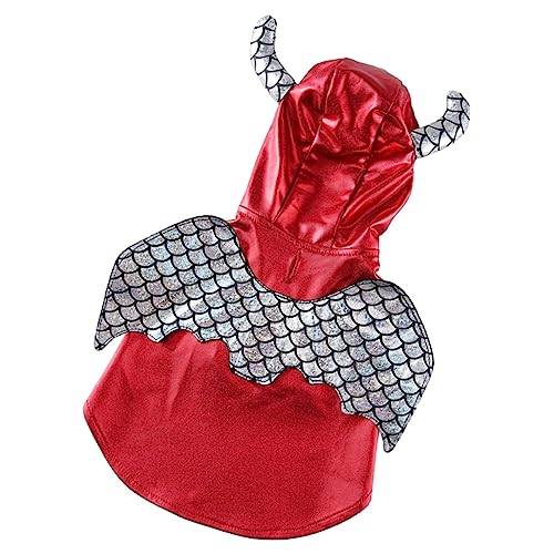COLLBATH Kleidung Für Haustiere Hundedecke Haustier-Outfit Hunde-Pyjama Hundeoverall Hundekleid Hundebekleidung Hunde-Cosplay Hundezubehör Warmer Hund Welpe Hund Conditioner Rot Polyester von COLLBATH