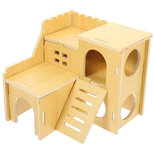 COLLBATH Versteck Burg Holz Hamster Nest Schlaf Haustier Käfig Zubehör Anti-Biss Dekorative COLLBATH Versteck Burg Holz Hamster Nest Schlaf Haustier Käfig Zubehör Anti-Biss Dekorative von COLLBATH