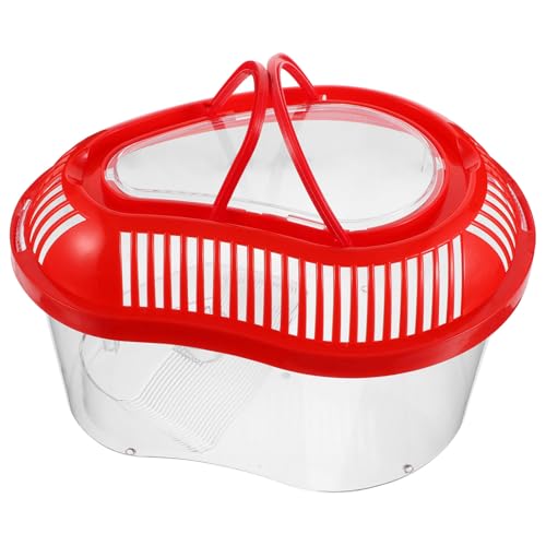 COLLBATH Kleiner Fischtransportbehälter, lustiger tragbarer Tank, Plastik-Fischeimer, Strandurlaubsutensilien für Kinder, Strand-Must-Haves, Krabbenfang-Set, Rot COLLBATH Kleiner Fischtransportbehälter, lustiger tragbarer Tank, Plastik-Fischeimer, Strandurlaubsutensilien für Kinder, Strand-Must-Haves, Krabbenfang-Set, Rot von COLLBATH