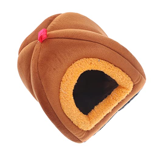COLLBATH Kuschelnest Für Kleintiere Warmes Schlafhaus Für Hamster Meerschweinchen Und Igel Winterfest Platzsparend Weiches Plüschmaterial Kreatives Design Für Kleine Haustiere von COLLBATH