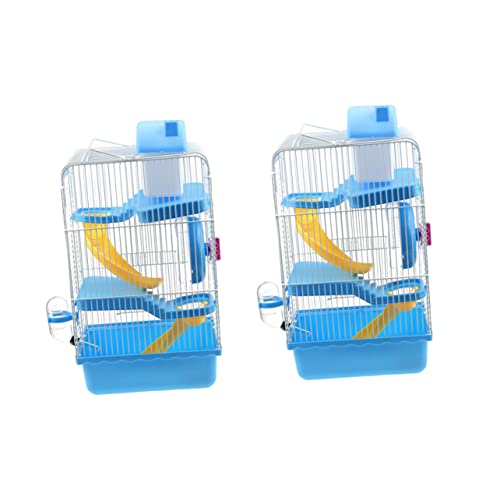 COLLBATH Kleintierkäfig Hamsterkäfig Dreilagig Mobiles Hamsterheim Tragbares Für Kleine Haustiere Hamsterhaus Villa Käfig Für Kleine Haustiere Haustierkäfig Blau COLLBATH Kleintierkäfig Hamsterkäfig Dreilagig Mobiles Hamsterheim Tragbares Für Kleine Haustiere Hamsterhaus Villa Käfig Für Kleine Haustiere Haustierkäfig Blau von COLLBATH