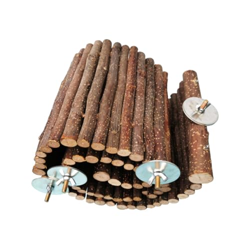 COLLBATH Kletterleiter für Kleintiere Holz Hängebrücke für Hamster Mäuse und Andere Nager Langlebig Reinigen Kauspielzeug für Haustiere von COLLBATH