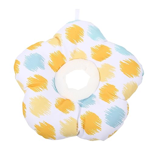 COLLBATH Kopfbedeckung Schutzkragen Schützendes Katzenhalsband Rettungshalsband Für Haustiere Genesungshalsband Für Katzen Haustierbedarf Halsring Für Haustiere Wasserdichter Stoff Colorful von COLLBATH