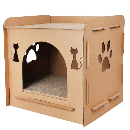 COLLBATH Katzenkratzbaum Aus Verdickter Pappe Katzenhaus Und Kratzbaum-Set Verschleißfester Wandkratzbaum Für Hauskatzen COLLBATH Katzenkratzbaum Aus Verdickter Pappe Katzenhaus Und Kratzbaum-Set Verschleißfester Wandkratzbaum Für Hauskatzen von COLLBATH