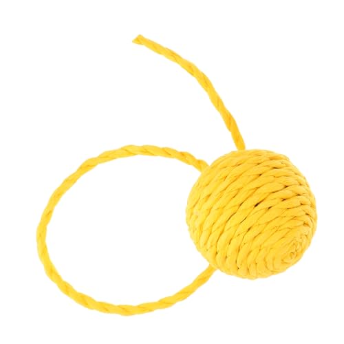 COLLBATH Kratzbaum-papierball Für Katzen Fuzzy-bälle Für Katzen Katzenspielzeug Für Wohnungskatzen Flauschige Katzenbälle Katze Spielt Ball Kätzchen Kratzspielzeug Kätzchen Yellow von COLLBATH