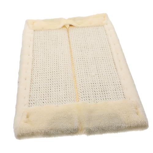 COLLBATH Kratzbrett für Haustiere Katzenstreu Katze Eigentumswohnung Katzenkratzer sisal kratzbrett katzenkratzbretter wandmontierter Kratzbaum Katzenkratzmatte aus Sisal Bambus Beige von COLLBATH