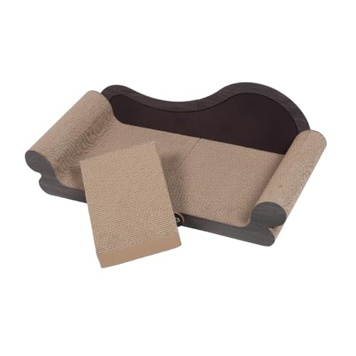 COLLBATH Kratzsofa aus Langlebigem Wellpappe-Material Verschleißfest kein Abblättern Schützt Möbel vor Katzenkratzer für Innenräume und Verspielte Katzen Pflegeleicht und Sauber von COLLBATH