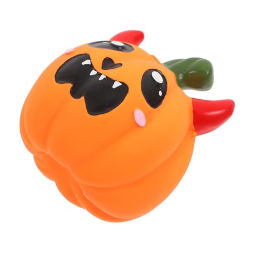 COLLBATH Interaktives Haustierspielzeug Kürbis Quietschendes Spielzeug Für Kleine Hunde Und Katzen Weiches Latex Kauspielzeug Zum Zahnen Spielzeug Für Training Und Spielzeit Orange von COLLBATH