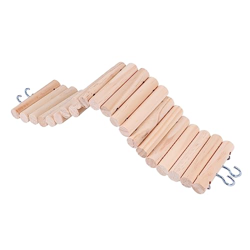 COLLBATH Holzleiterspielzeug Für Kleintiere Kletterleiter Und Hängebrücke Für Hamster Und Mäuse Faltbar Und Abwechslungsreich von COLLBATH