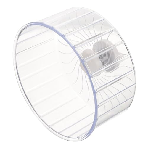 COLLBATH Leises Laufrad Rennmaus Großes Geräuschloses Hamsterrad Chinchilla Hamster Laufrad Hamster Geräuschloses Hamsterrad Superleise Hamster Trainingsräder Transparenter von COLLBATH