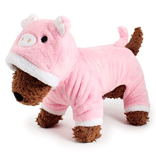 COLLBATH Hundekleidung Haustierkostüm Für Halloween Xs Rosa Schweinchen Mit Knopfdesign Bequem An-und Ausziehen Tierkleidung Cosplay COLLBATH Hundekleidung Haustierkostüm Für Halloween Xs Rosa Schweinchen Mit Knopfdesign Bequem An-und Ausziehen Tierkleidung Cosplay von COLLBATH